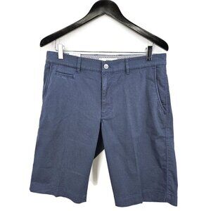 New Brax Bari Shorts Mens 33 Blue Regular Fit Stretch Flat Front
